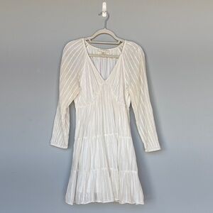 Treasure & Bond Cream Long Sleeve Dress